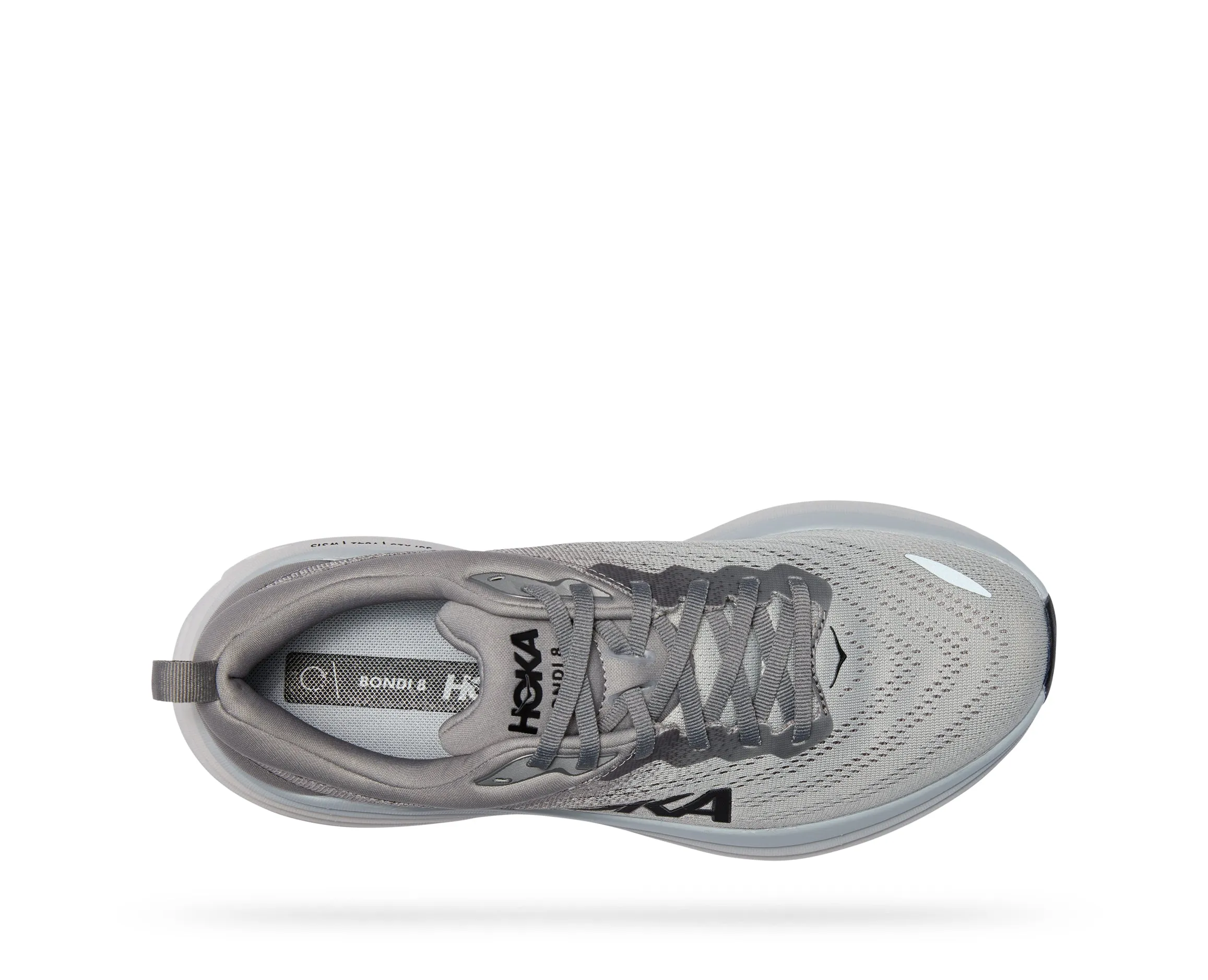 Men's Hoka Bondi 8 Color: Sharkskin / Harbor Mist (EXTRA WIDE WIDTH)