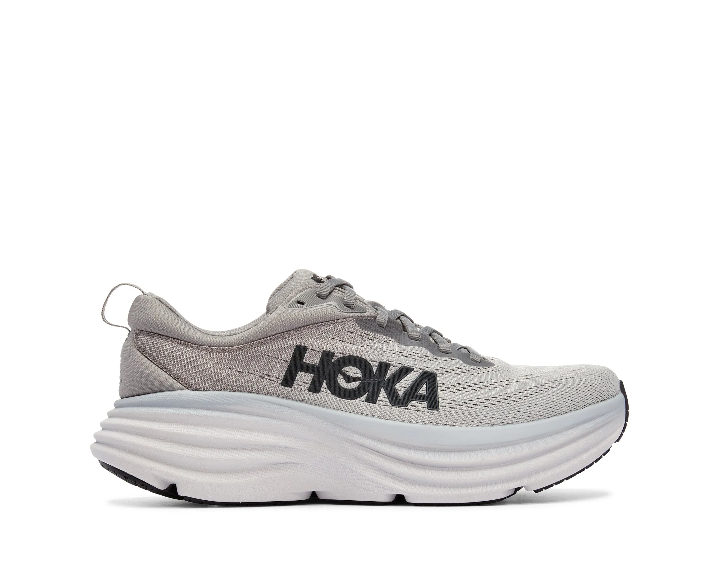 Men's Hoka Bondi 8 Color: Sharkskin / Harbor Mist (EXTRA WIDE WIDTH)