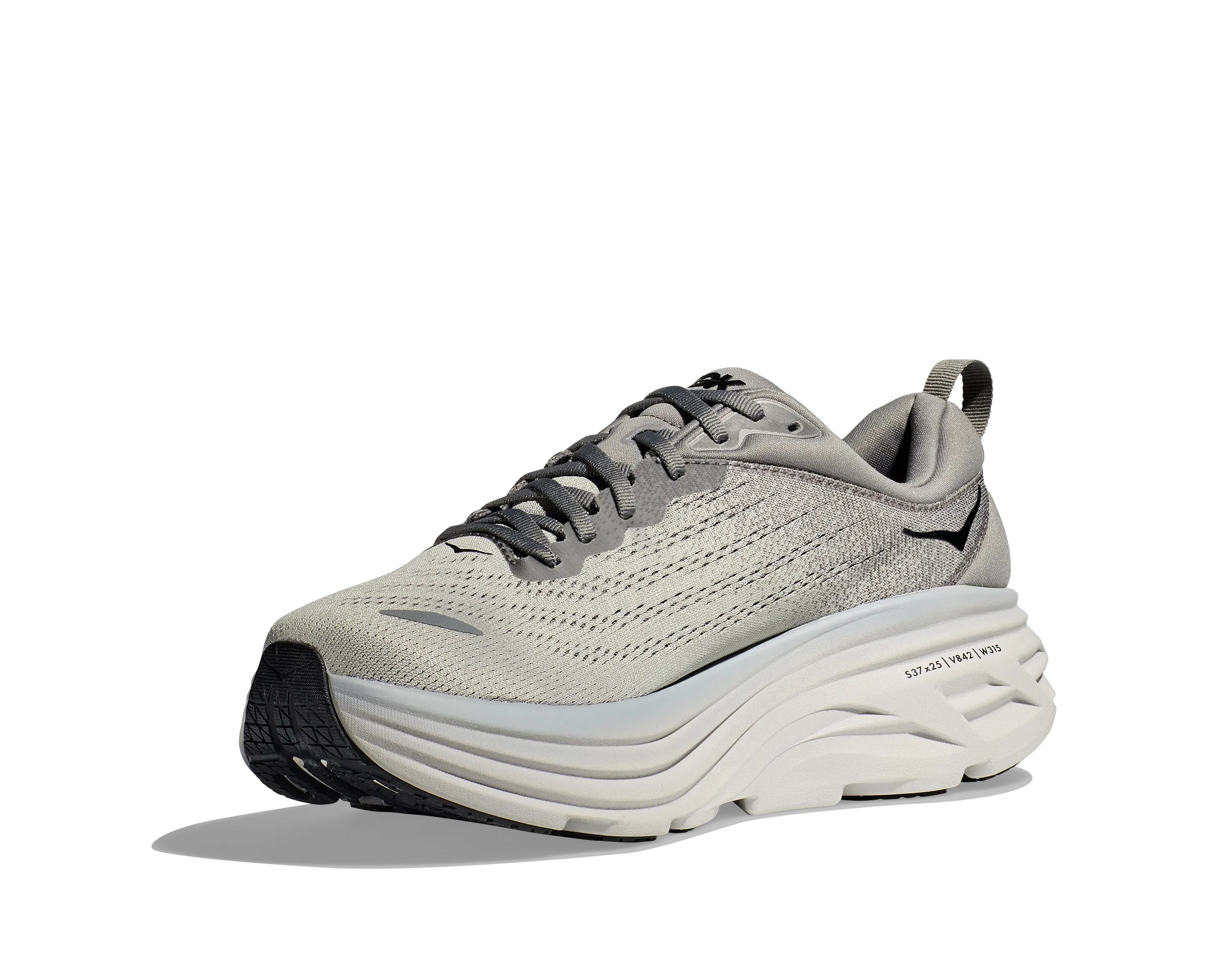 Men's Hoka Bondi 8 Color: Sharkskin / Harbor Mist (EXTRA WIDE WIDTH)