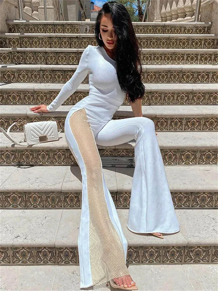 Mesh Patchwork Jumpsuit