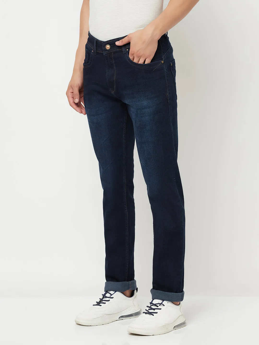 Navy Blue Light Fade Jeans
