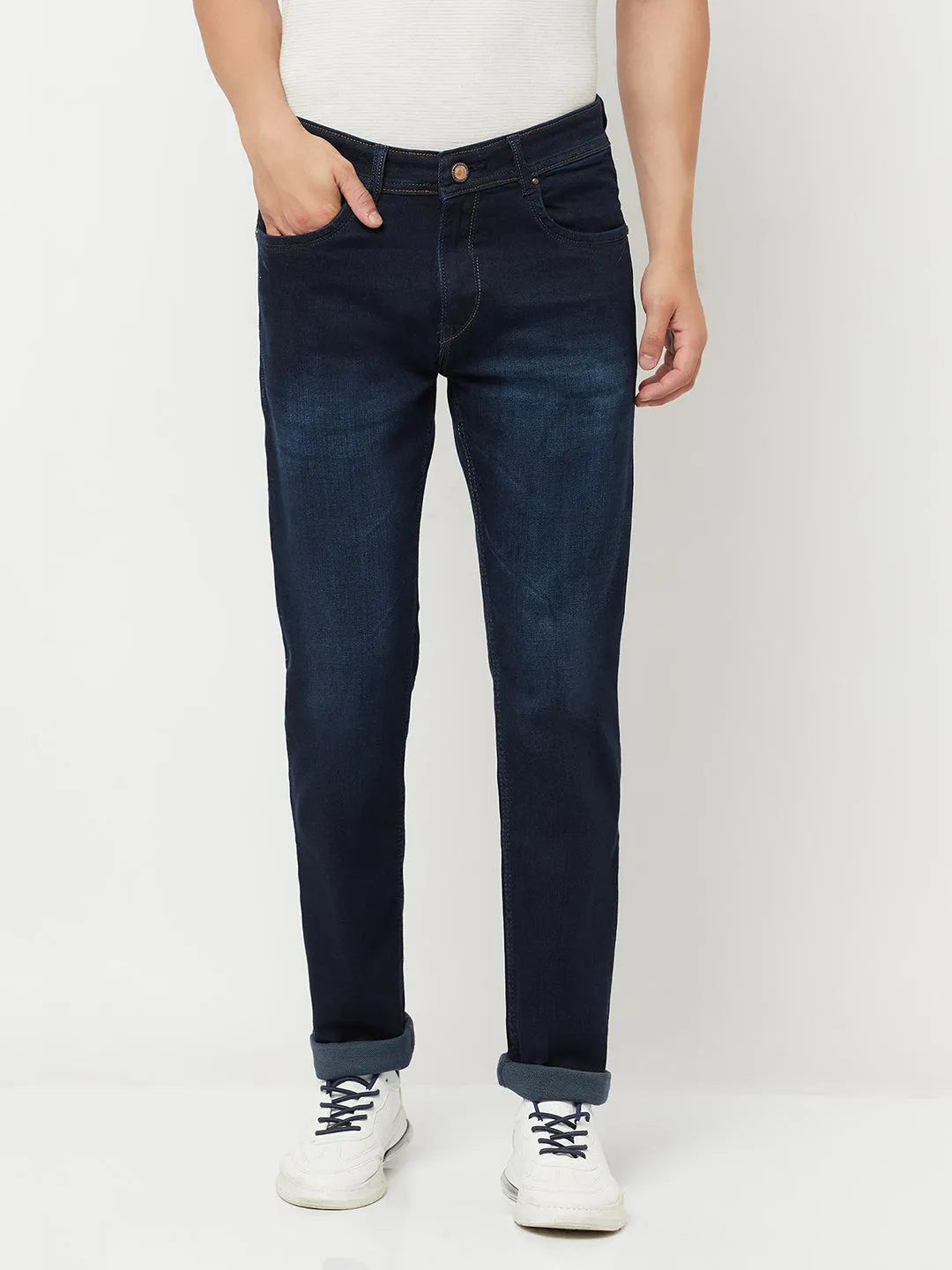 Navy Blue Light Fade Jeans