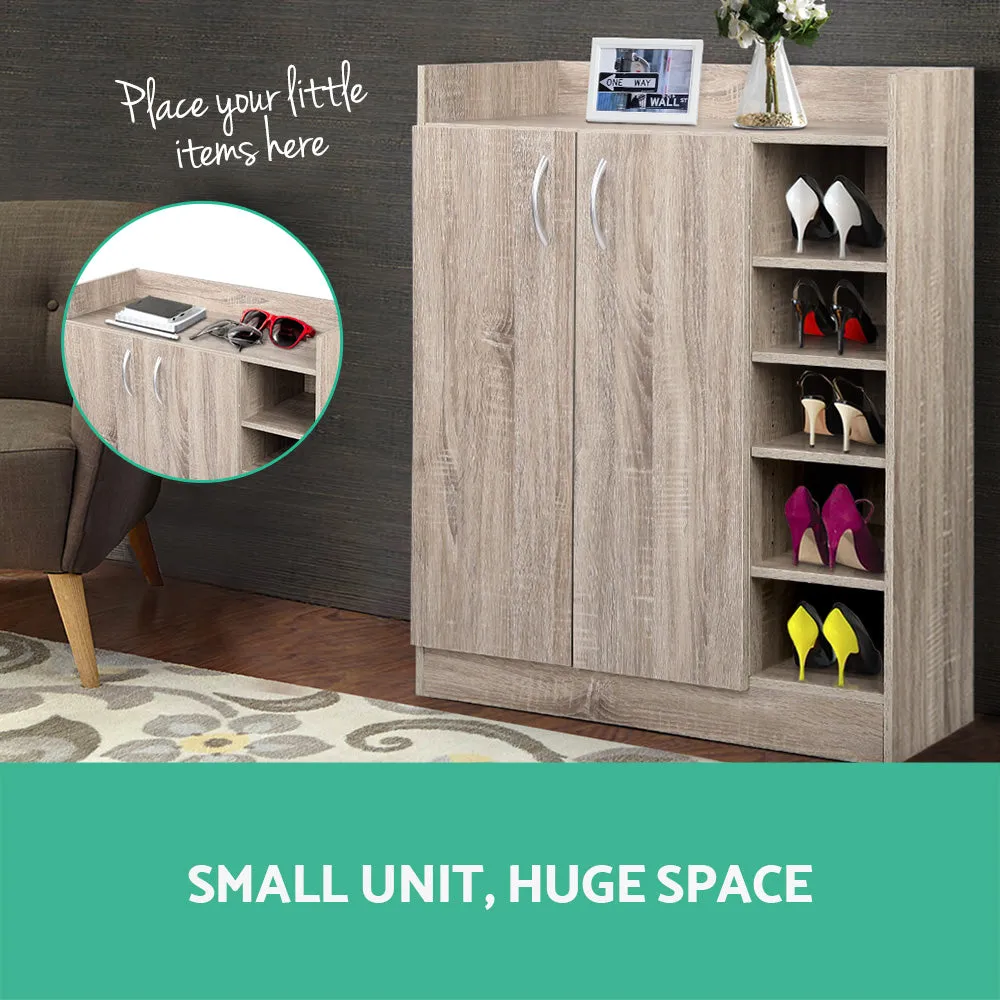 NNEDSZ 2 Doors Shoe Cabinet Storage Cupboard - Wood