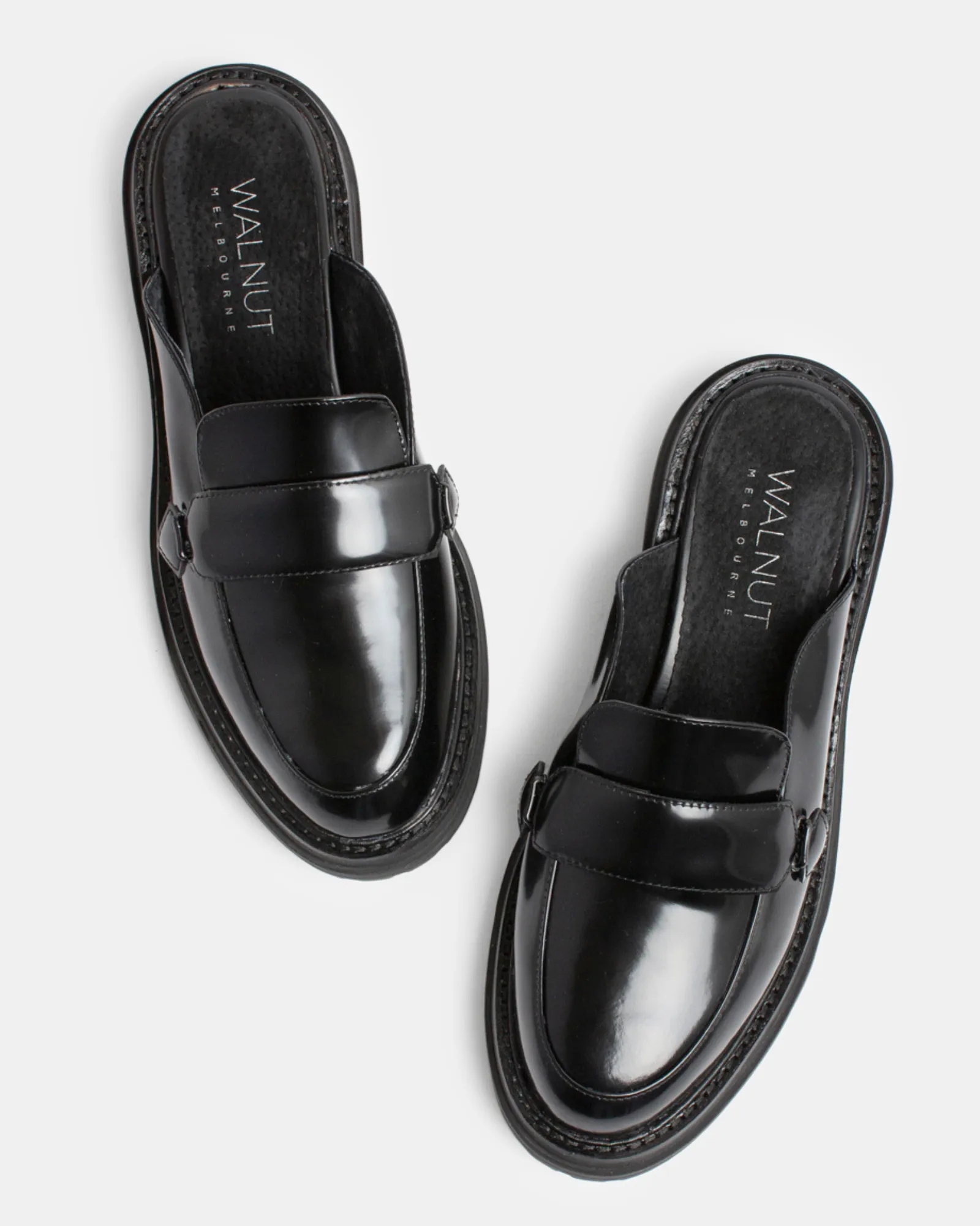 Odelle Leather Mule - Black