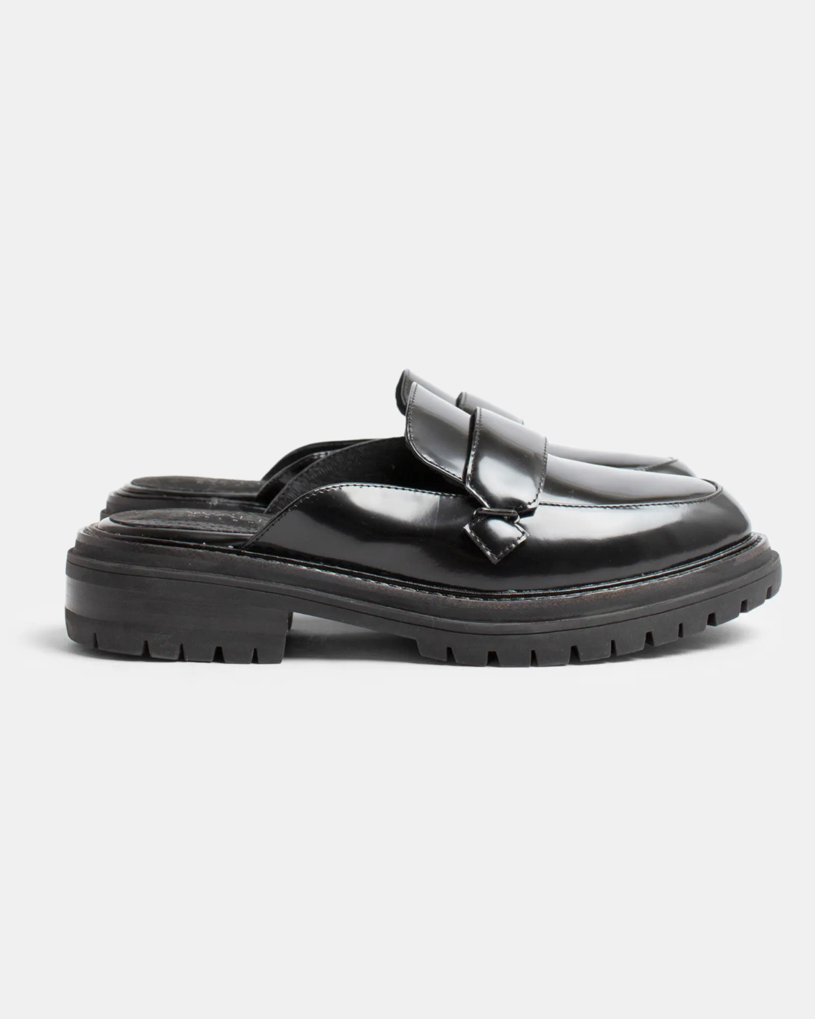 Odelle Leather Mule - Black