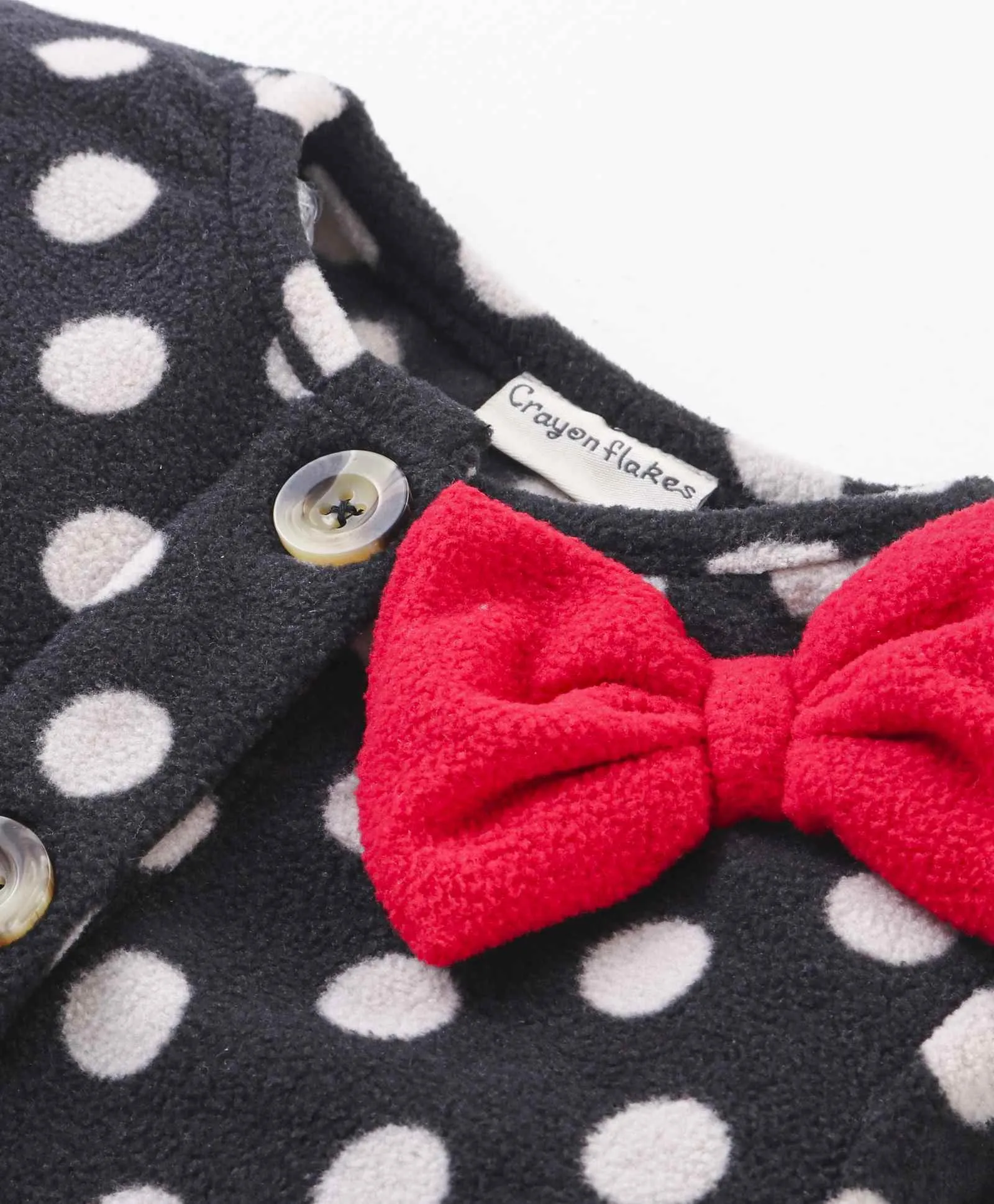 Polka Dots Printed Crop Cardigan Skirt Set