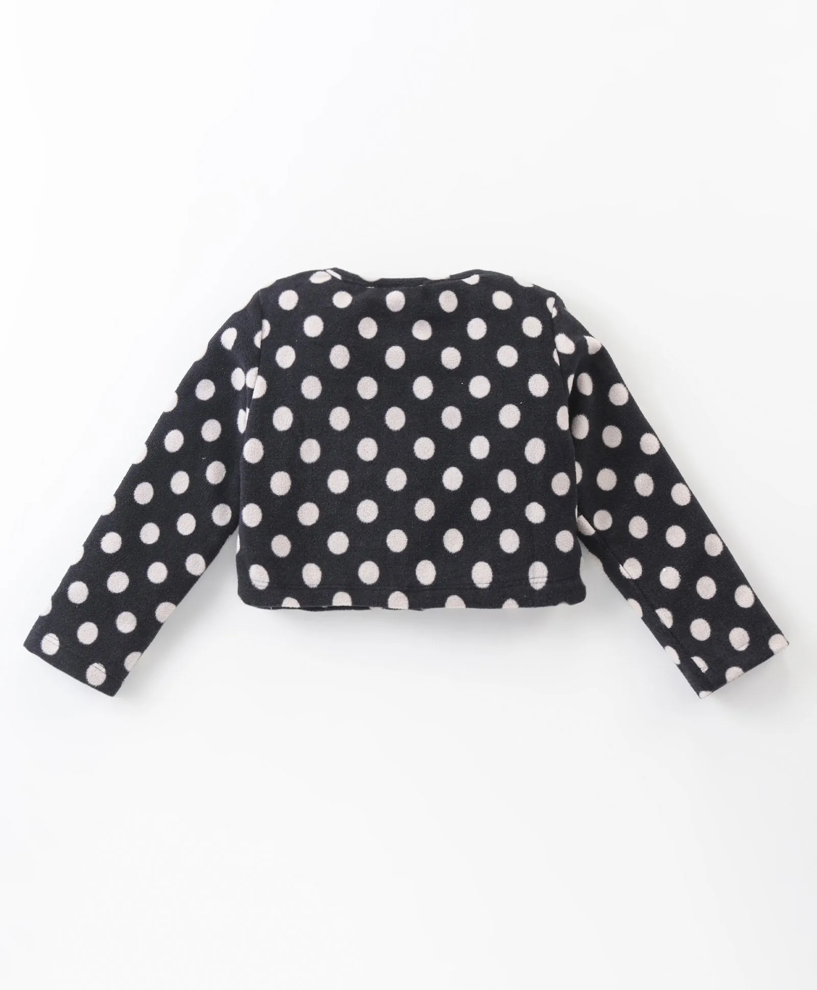 Polka Dots Printed Crop Cardigan Skirt Set