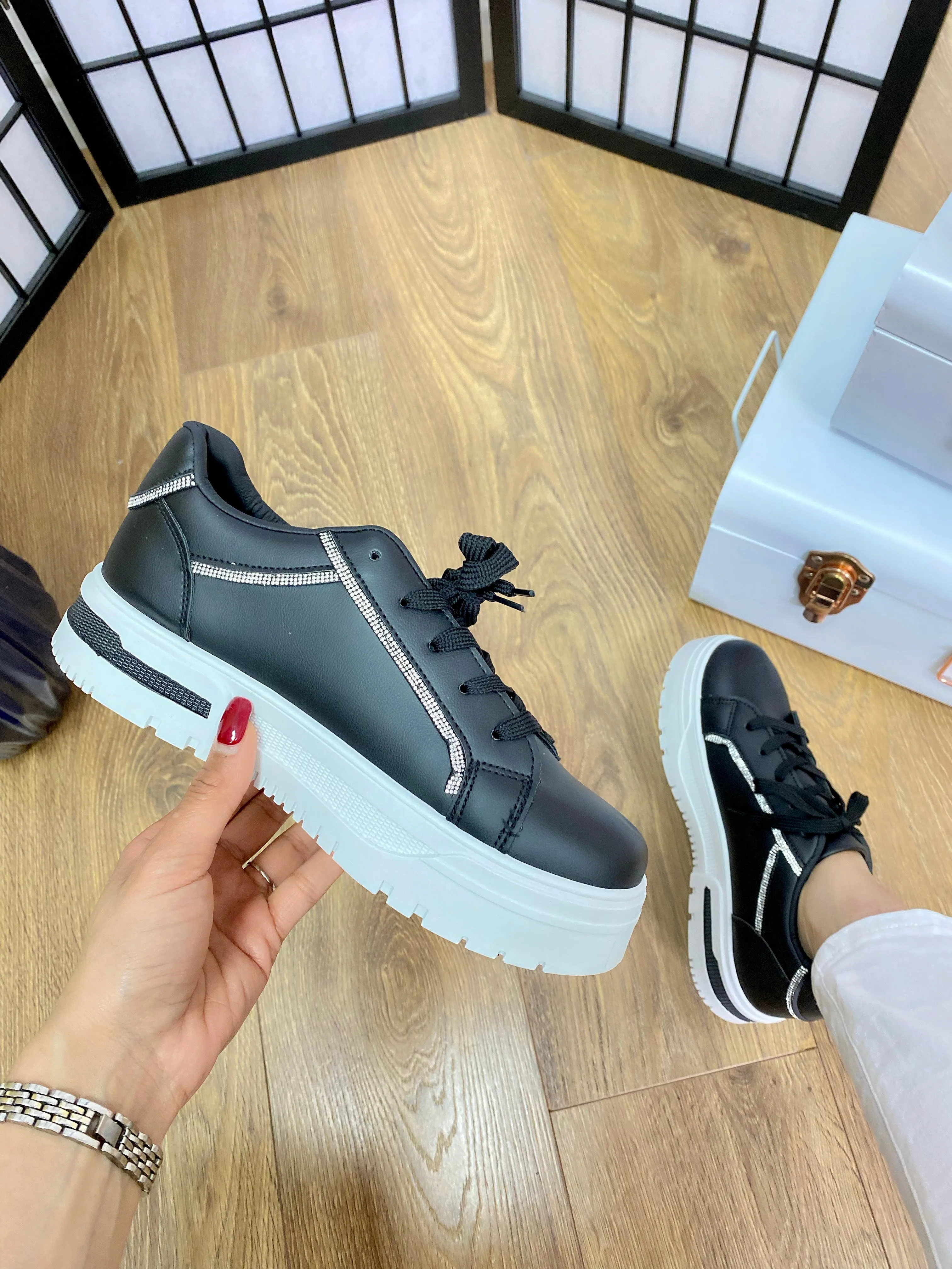 Portman Diamante Trim Trainers