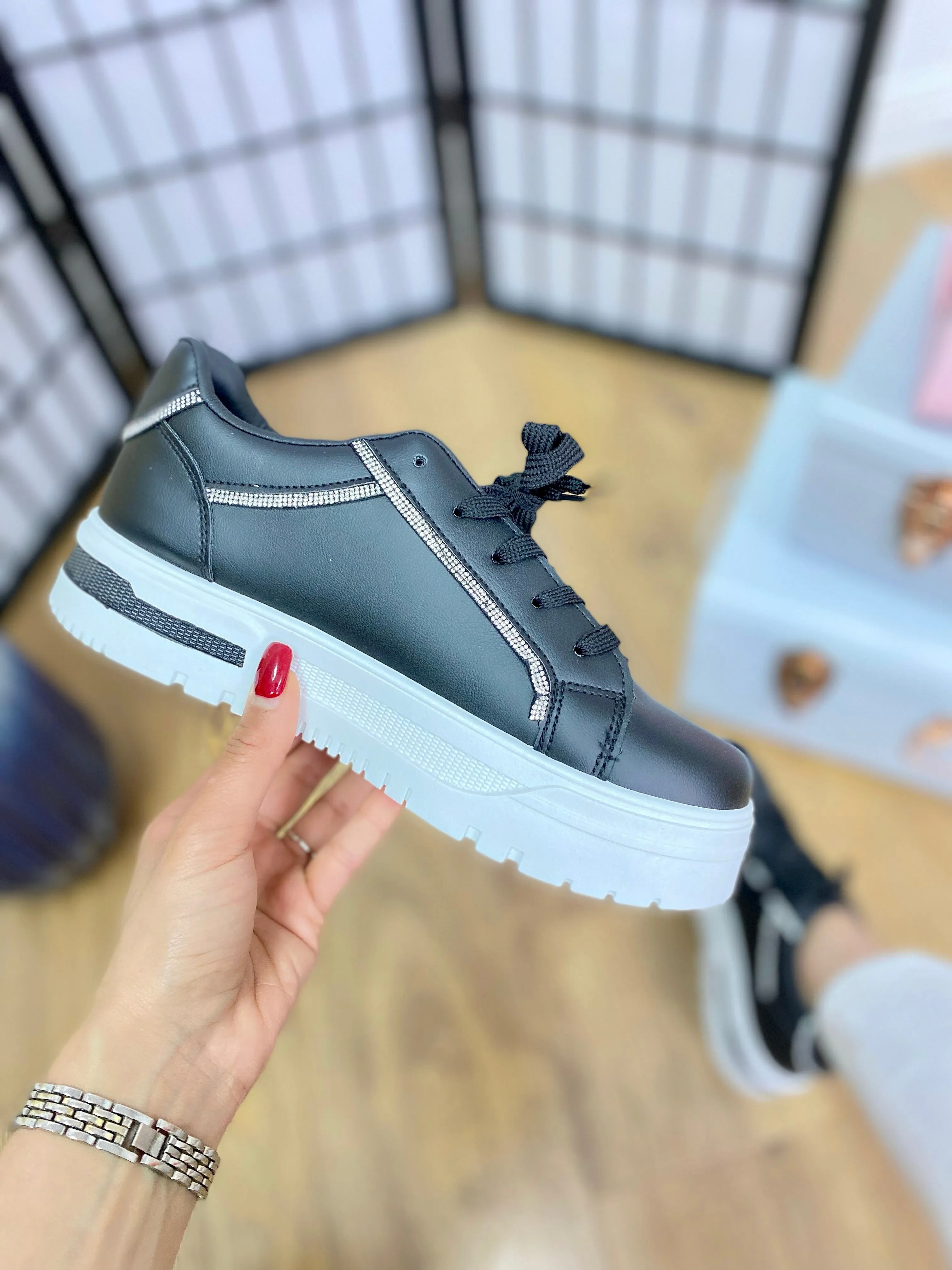 Portman Diamante Trim Trainers