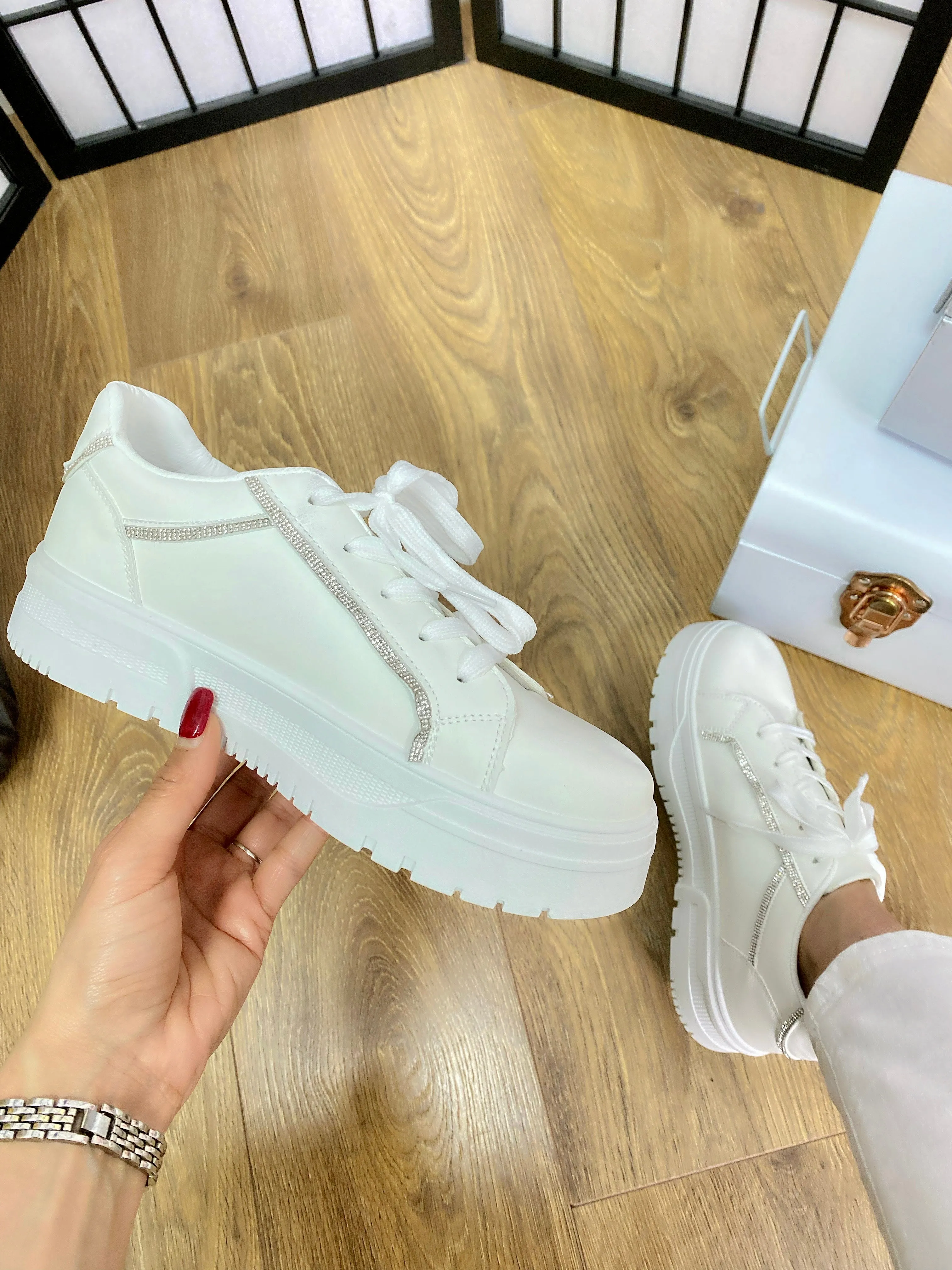 Portman Diamante Trim Trainers