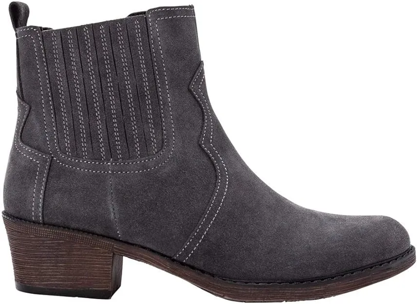 Propet Women's Reese Round Toe Casual Boots  Color Dark Grey Size 10X (2E)