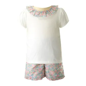 RACHEL RILEY~ Pastel floral top and short set