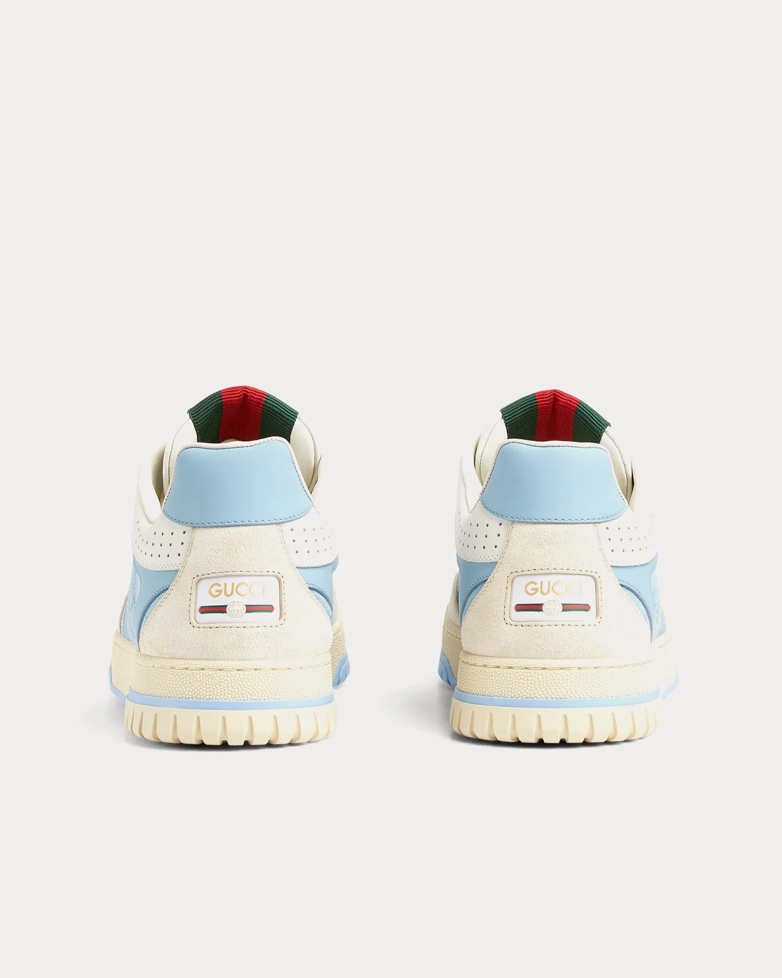 Re-Web with GG Canvas Light Blue Low Top Sneakers