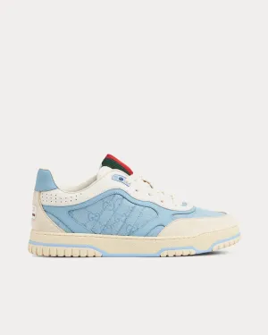 Re-Web with GG Canvas Light Blue Low Top Sneakers