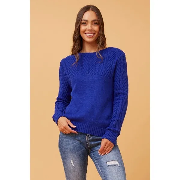 REANNE CABLE KNIT JUMPER