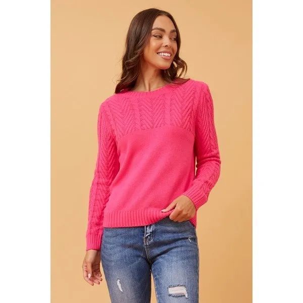 REANNE CABLE KNIT JUMPER