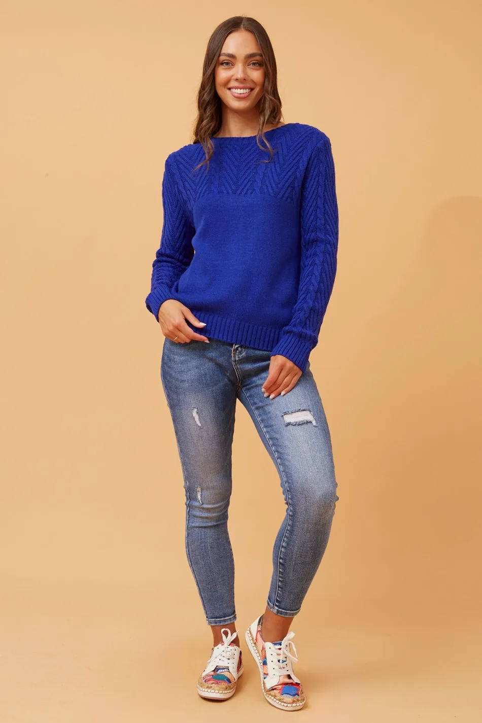 REANNE CABLE KNIT JUMPER