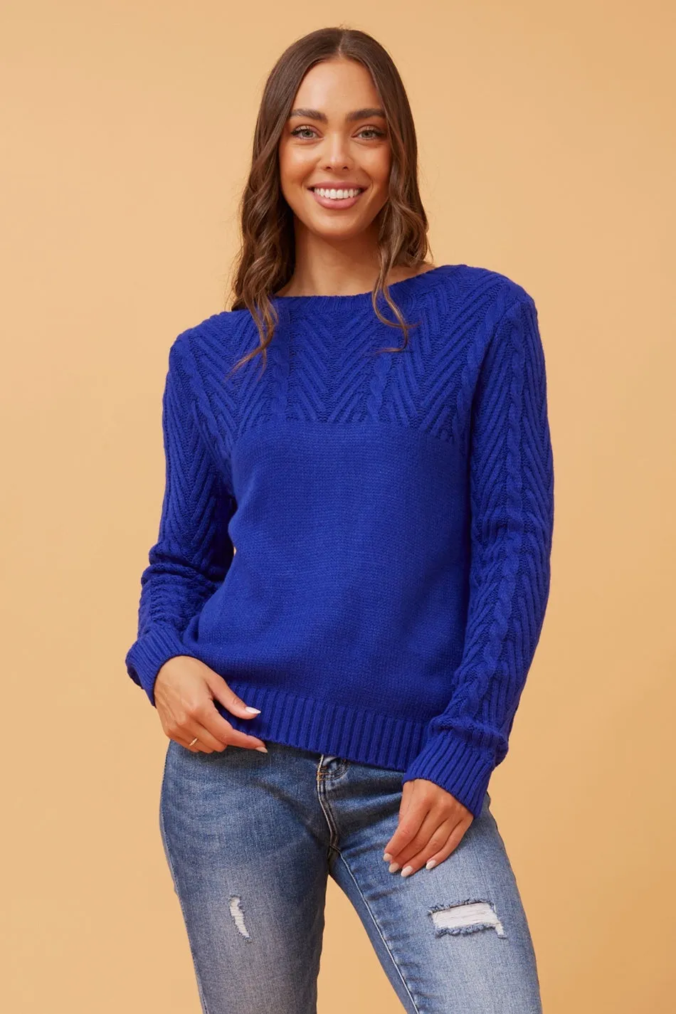 REANNE CABLE KNIT JUMPER