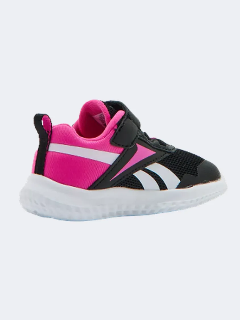 Reebok Rush Runner 5 Td Infant-Girls Running Shoes Black/Pink/White
