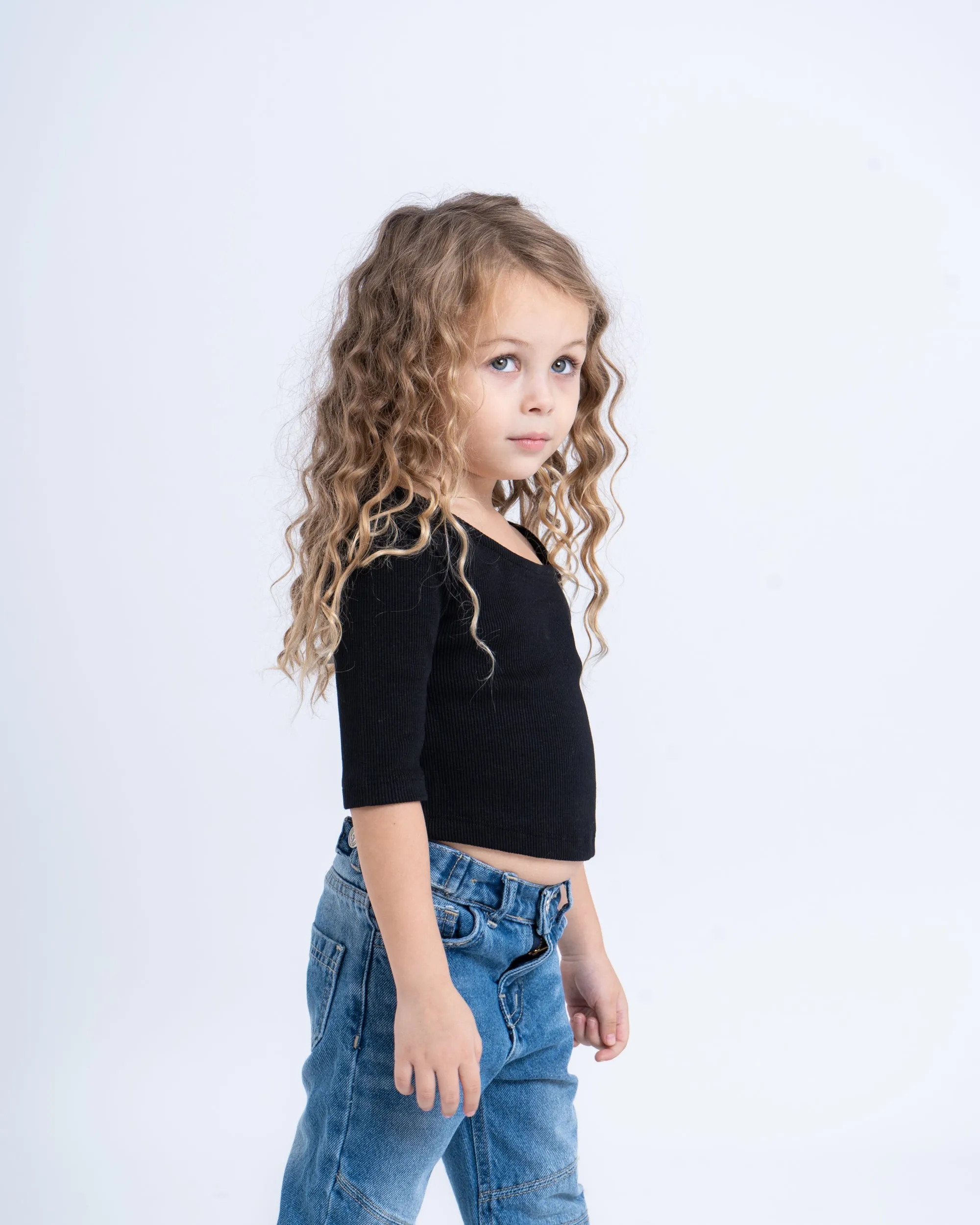 Ribbed Scoop Neck Top