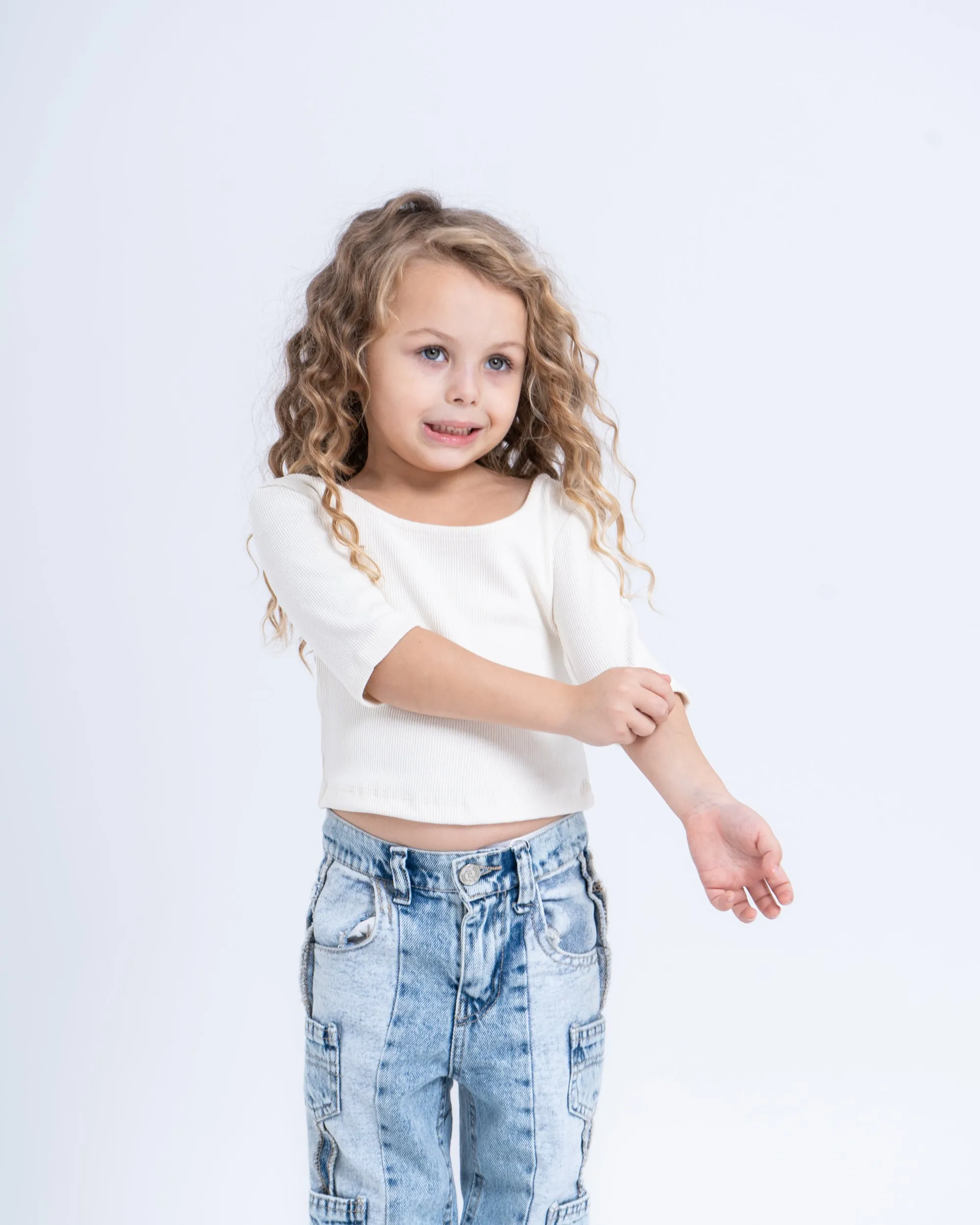 Ribbed Scoop Neck Top