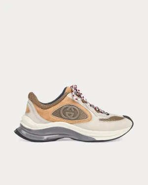 Run Suede Grey / Light Brown Low Top Sneakers