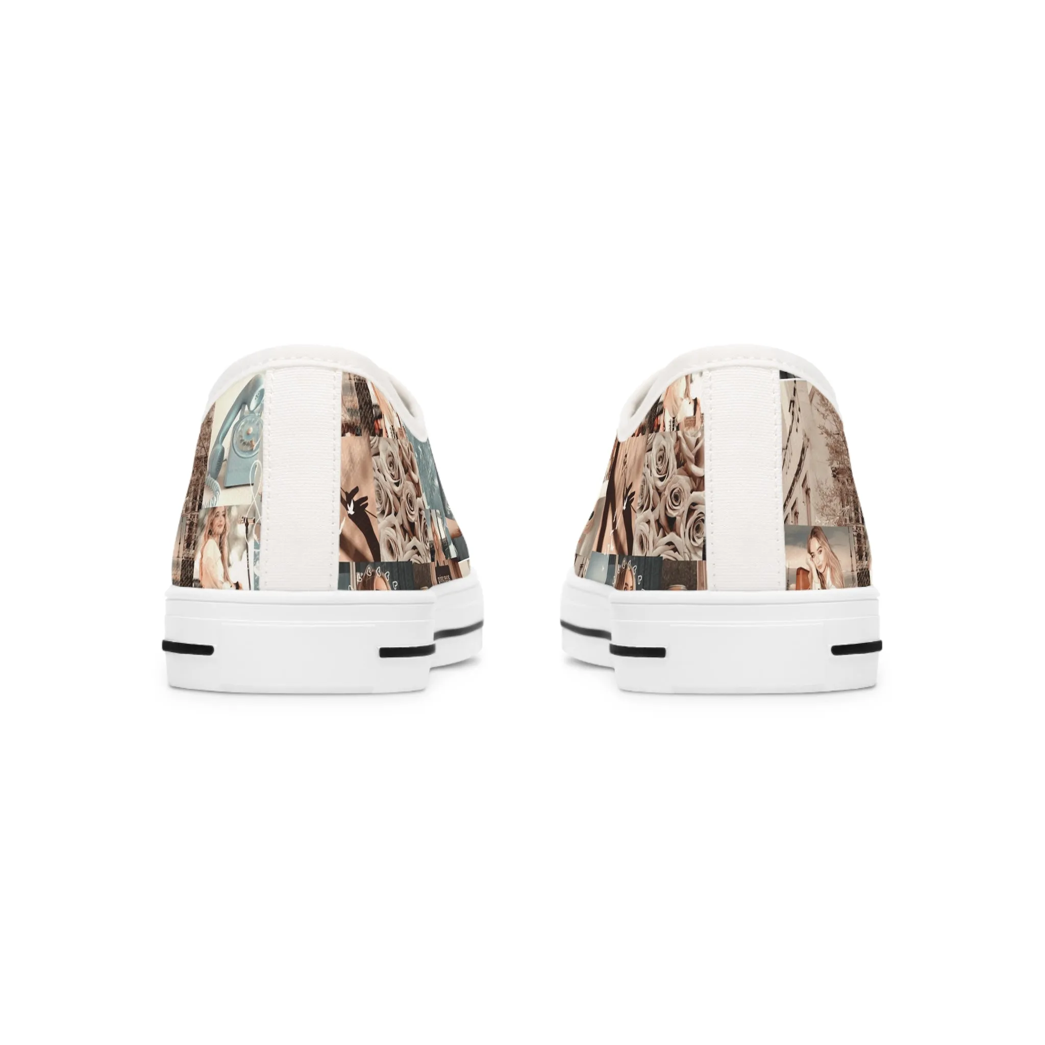 Sabrina Carpenter Peachy Princess Collage Women's Low Top Sneakers