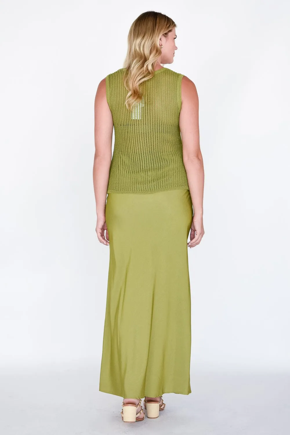 Satin Midi Skirt