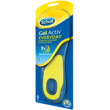Scholl GelActiv Work Insoles - Size 40-46.5