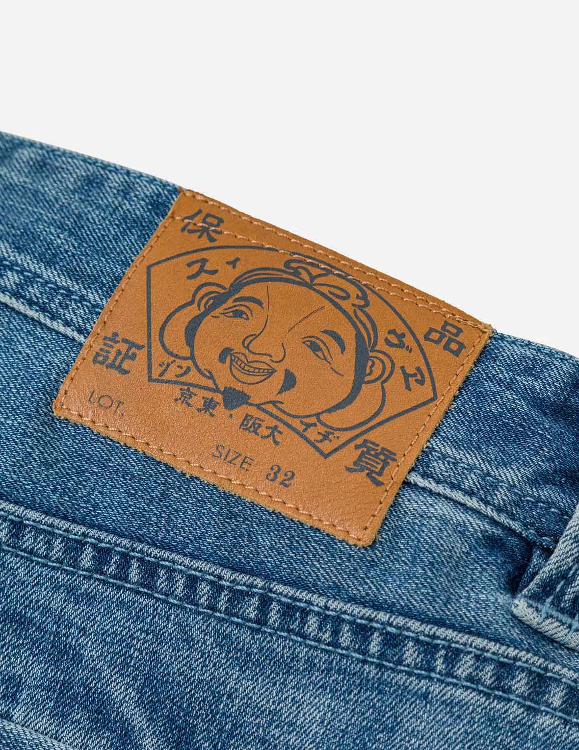 Seagull and Logo Print Loose Fit Denim Joggers