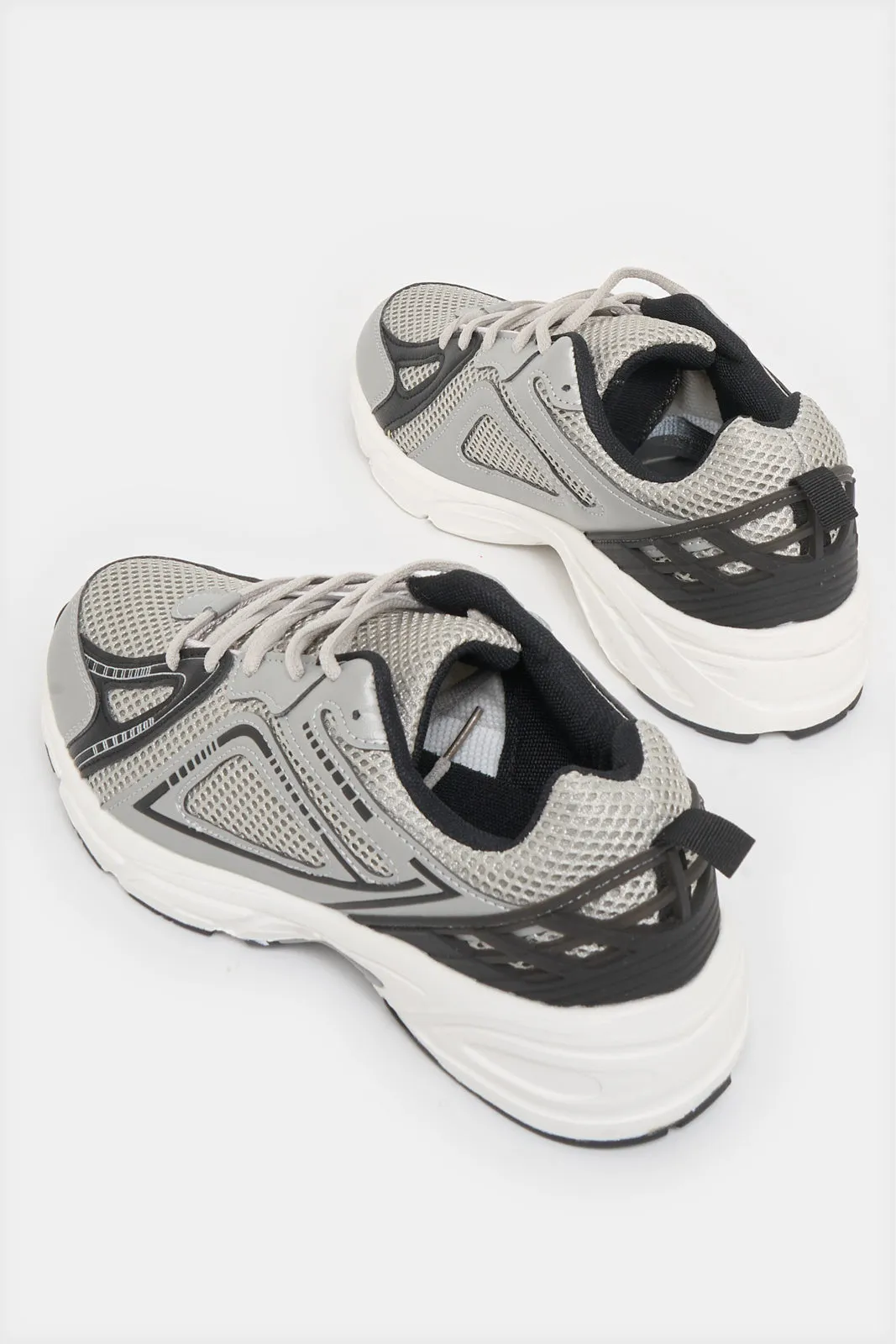 Senior Boys Grey Overlayed Trainer
