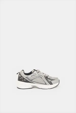 Senior Boys Grey Overlayed Trainer