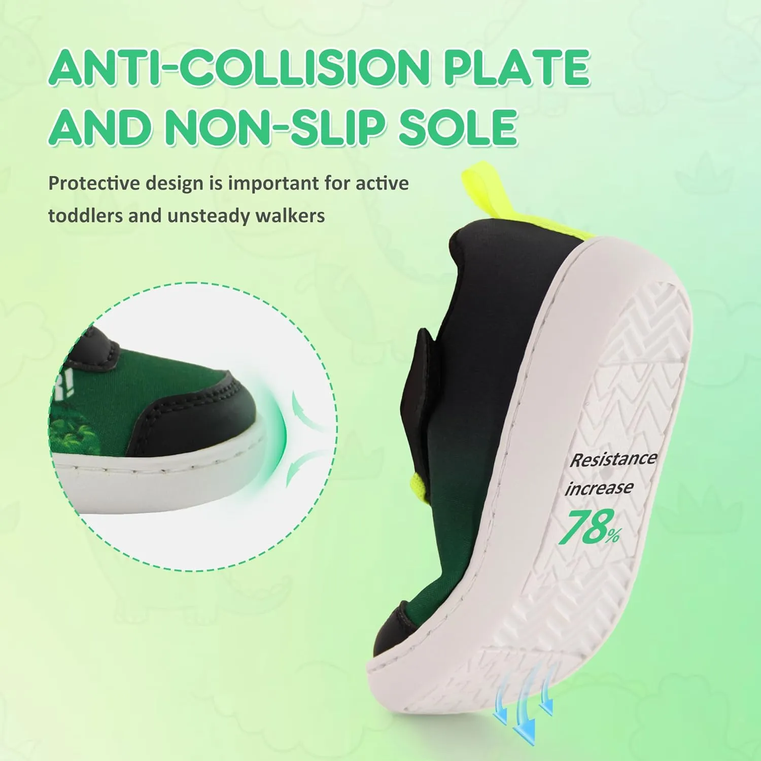SKYWHEEL Toddler Girls Boys Tennis Shoes Wide Toe Box Barefoot Cartoon Walking Running Sneakers Breathable Slip On Lightweight Shoes for Little Kids