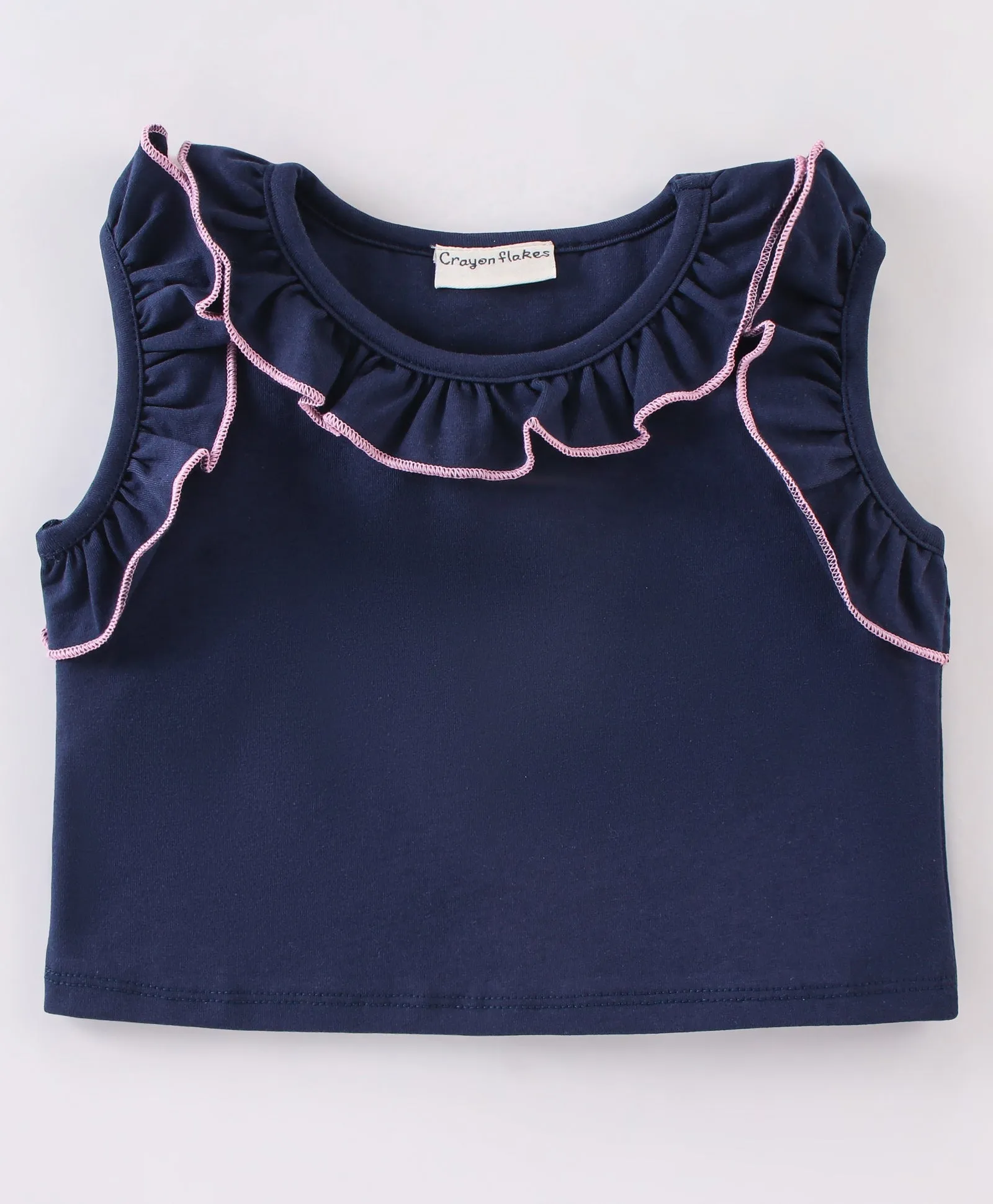 Solid Frilled Top with Wrap Short Set