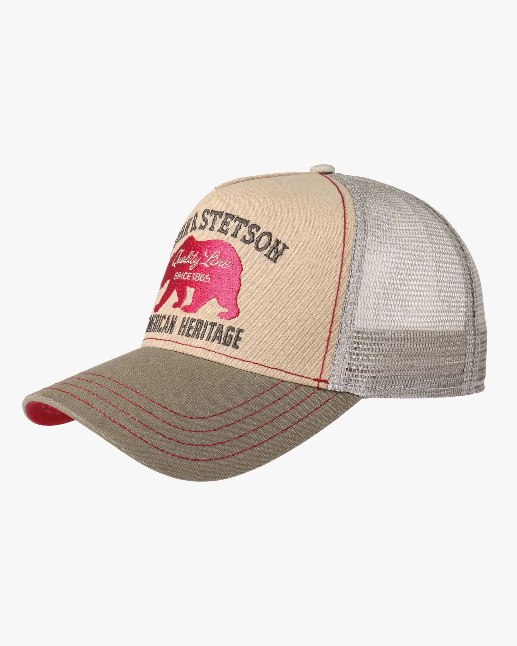 Stetson Bear Trucker Cap - Sand / Khaki