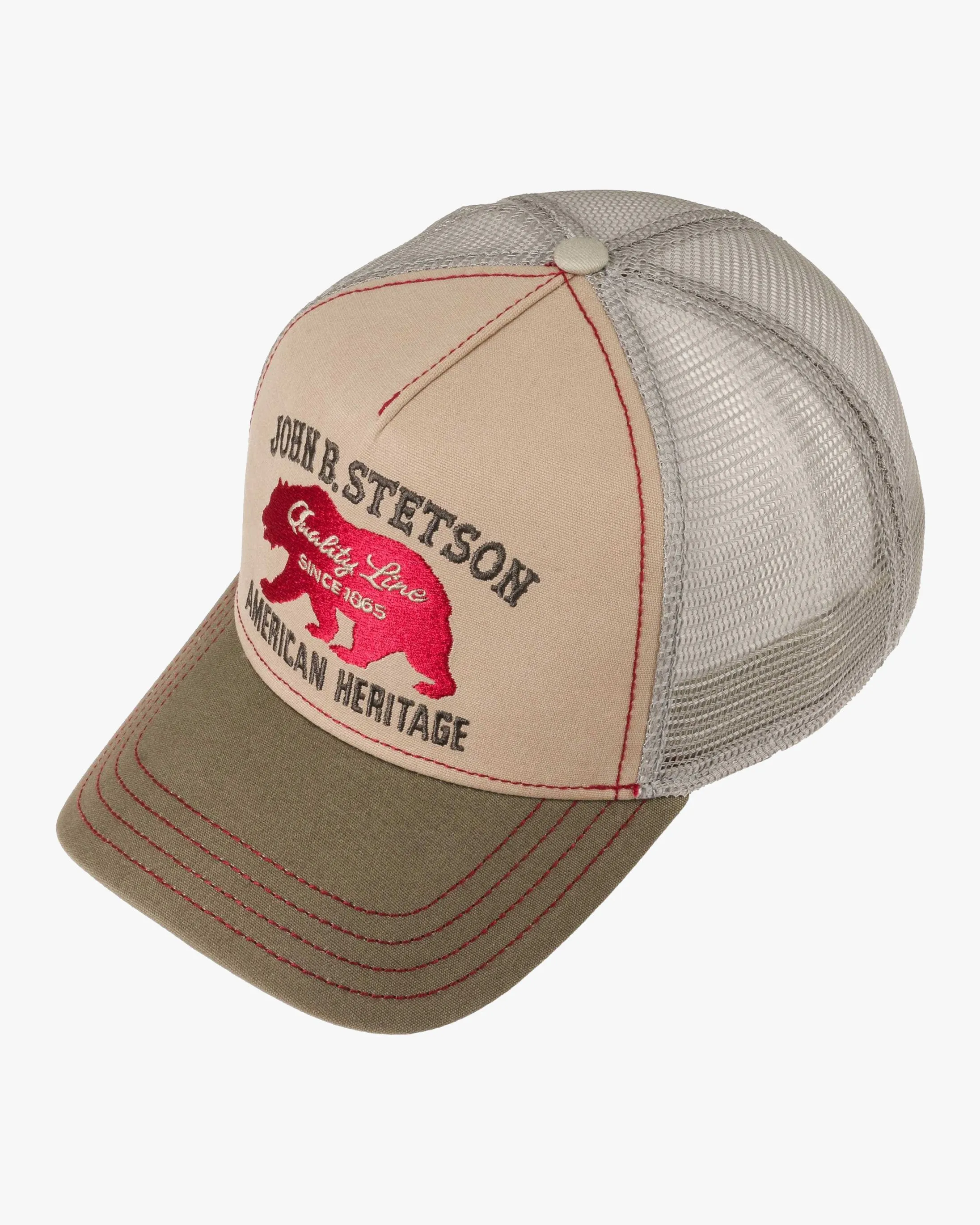 Stetson Bear Trucker Cap - Sand / Khaki