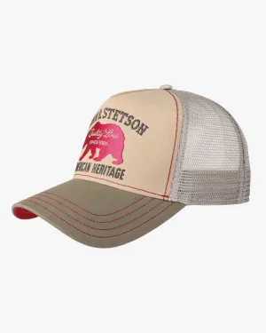 Stetson Bear Trucker Cap - Sand / Khaki