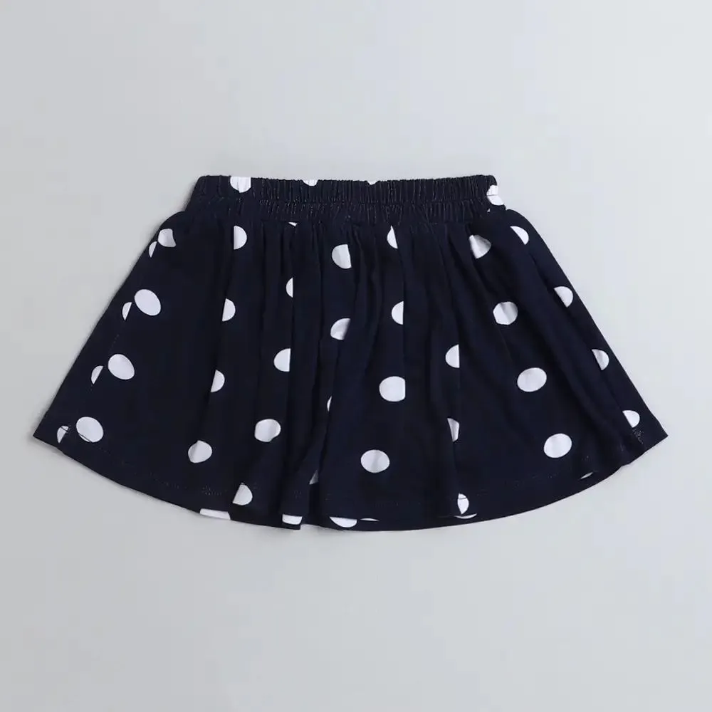 Straped Printed Frill Top Skirt Set