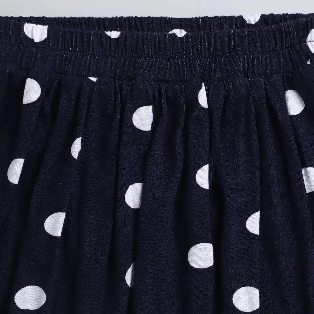 Straped Printed Frill Top Skirt Set