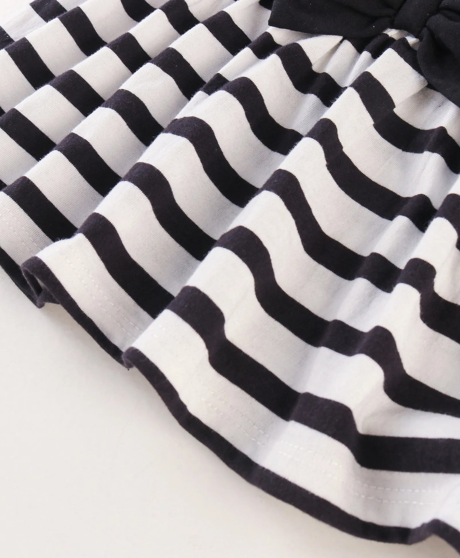Striped Frilled Top Leggings Set