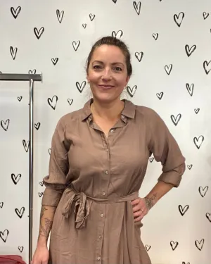 The Debby Long Sleeve Shirt Dress