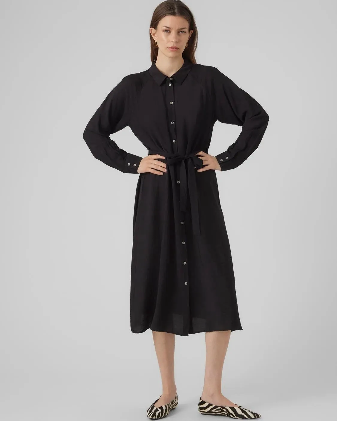 The Debby Long Sleeve Shirt Dress