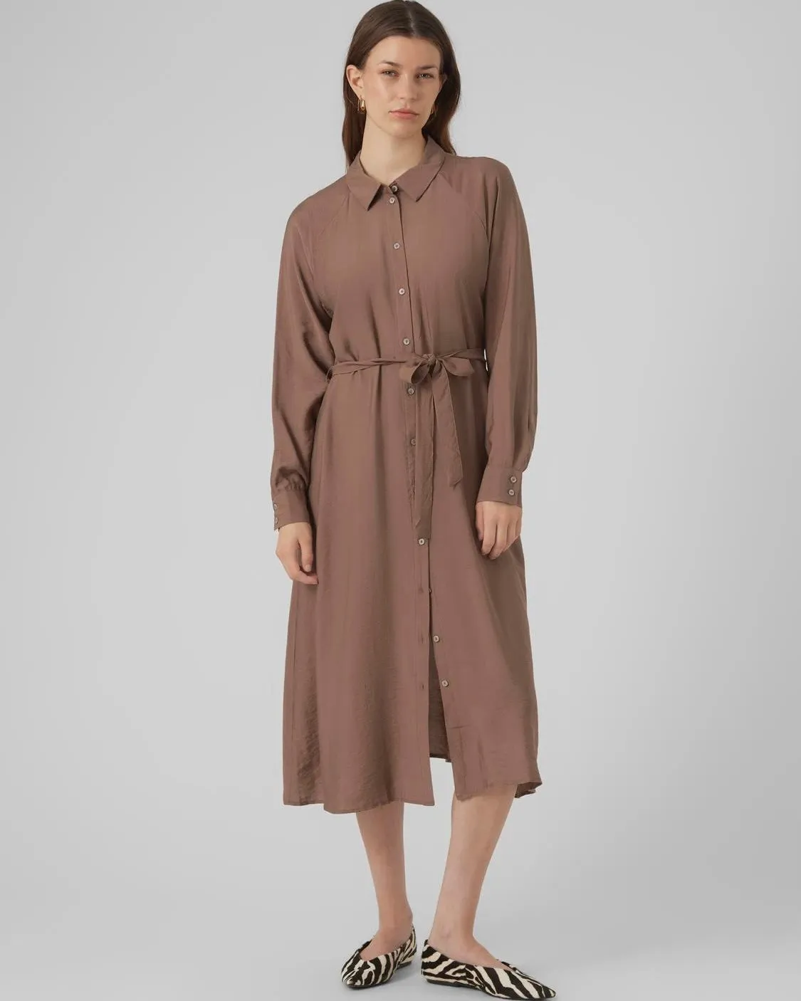 The Debby Long Sleeve Shirt Dress