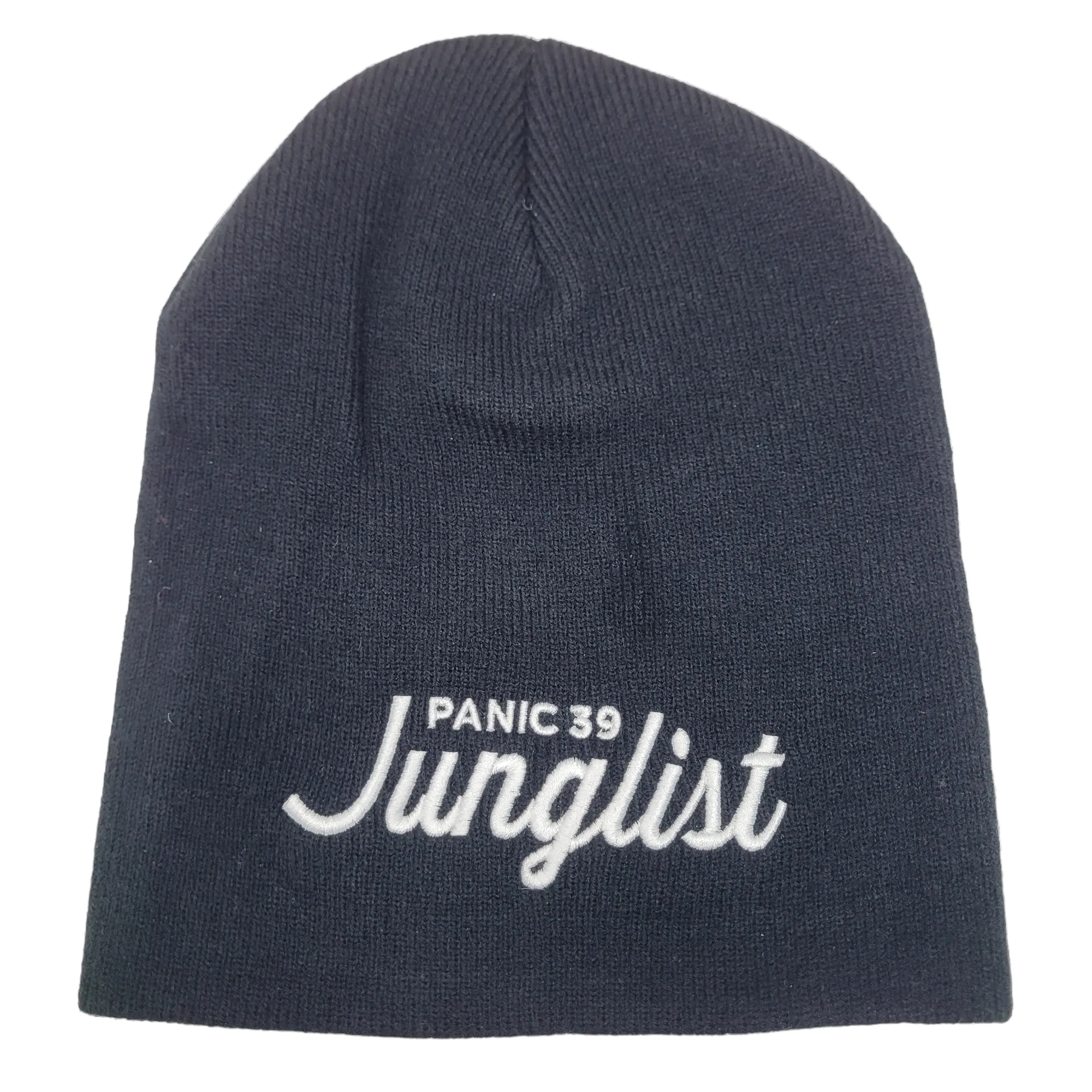 THE JUNGLIST SHORT BEANIE IN BLACK