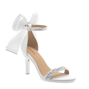 The Pashionista - White Crystal Bow   Stiletto Heel Kit 4 White