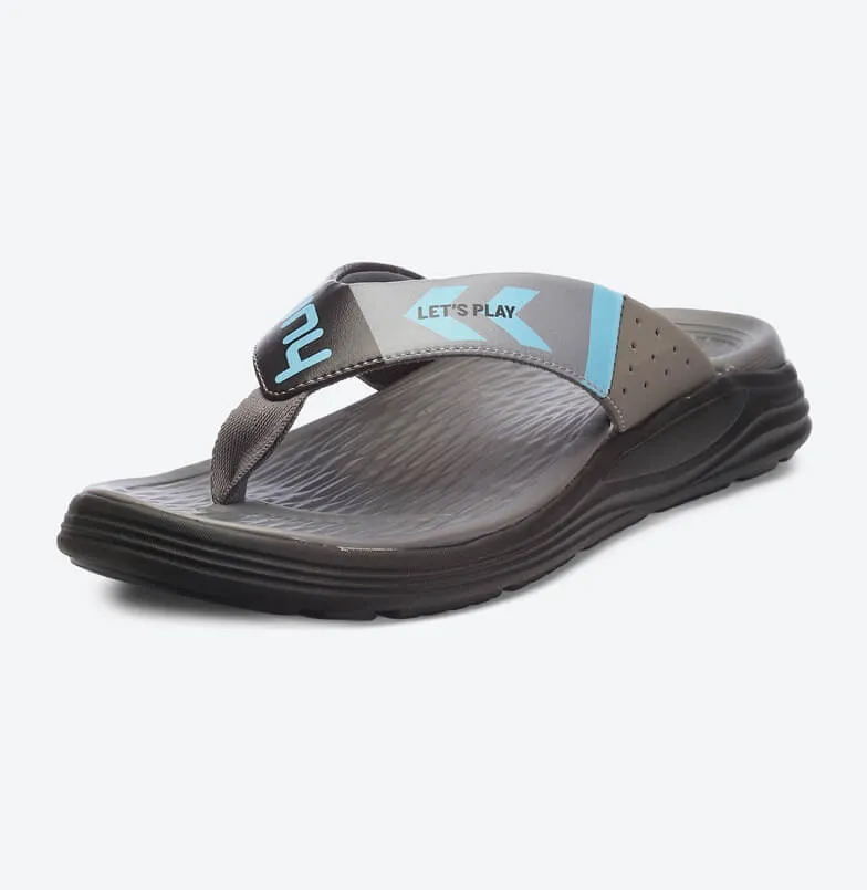 Turq Comfort Men Light Grey/Blue Flip-Flops