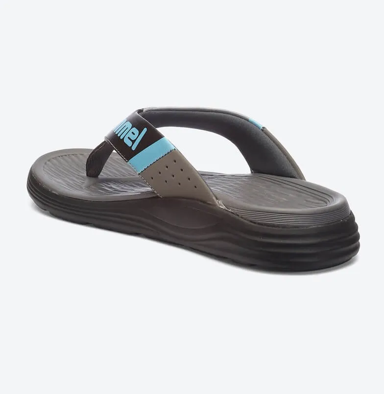 Turq Comfort Men Light Grey/Blue Flip-Flops