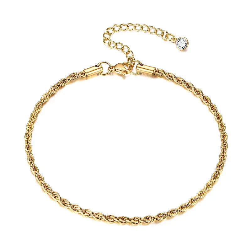 Twisted Gold Anklet