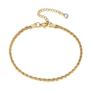 Twisted Gold Anklet