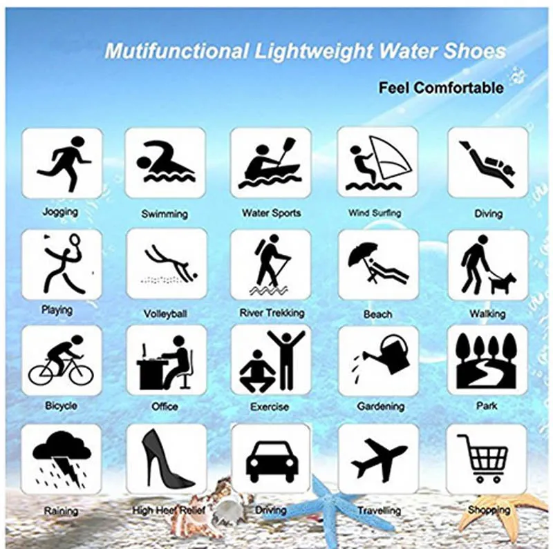Unisex Water Shoes for Swim Beach Garden #White #